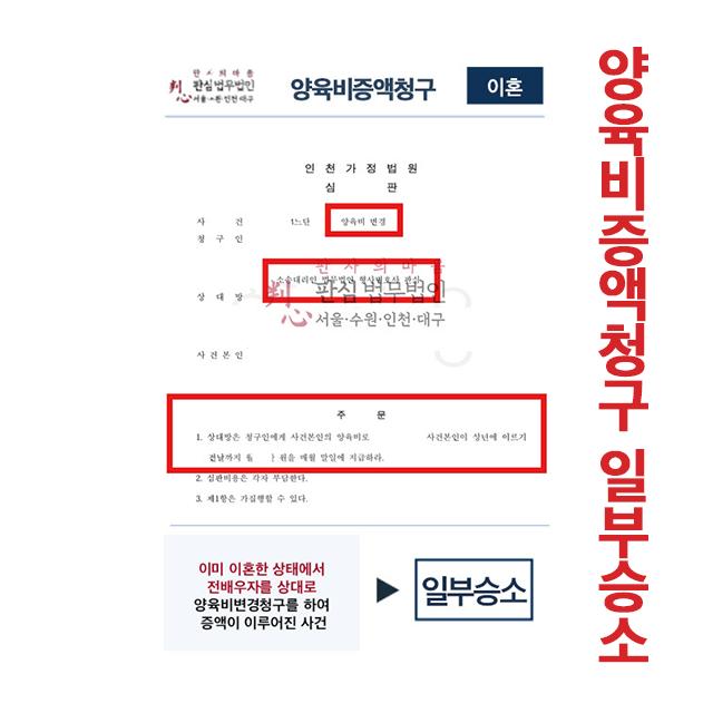 양육비증액청구 일부승소